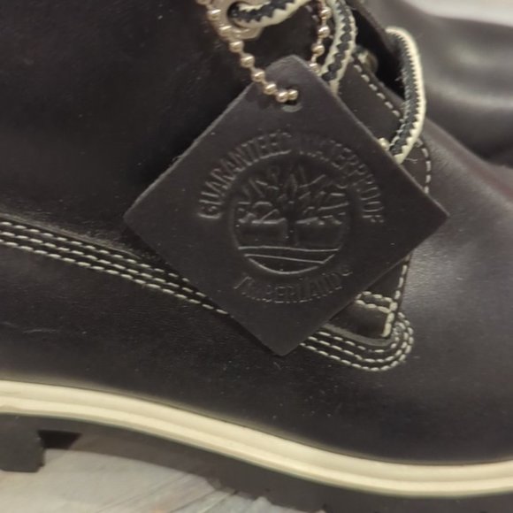 NWOT Timberland Black Leather Boots - Picture 2 of 9